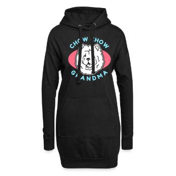 Chow Chow Grandma Hunde Hundebesitzer Geschenk - Hoodie-Kleid - Schwarz - Vorne