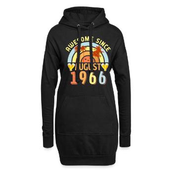 Légendaire août 1966 - Sweat-shirt à capuche long Femme - noir - Devant