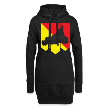 Sizilien Flagge Italien Sicilia - Hoodie-Kleid - Schwarz - Vorne