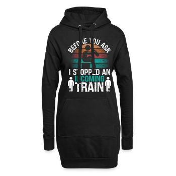 Drôle de jambe Amputé Humour Amputé Jambe Survivant - Sweat-shirt à capuche long Femme - noir - Devant