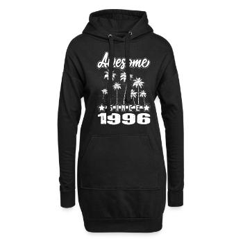 Génial depuis 1996 - Sweat-shirt à capuche long Femme - noir - Devant