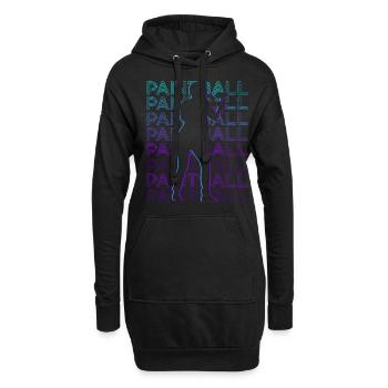 Paintball Rétro - Sweat-shirt à capuche long Femme - noir - Devant