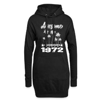 Génial depuis 1972 - Sweat-shirt à capuche long Femme - noir - Devant