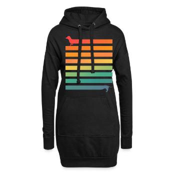 Tenue d’ami de chien, teckel de chien meilleur ami - Sweat-shirt à capuche long Femme - noir - Devant