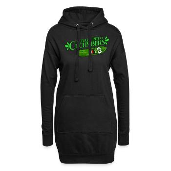 Gurke Gemüsegärtner Gärtner Gurken - Hoodie-Kleid - Schwarz - Vorne