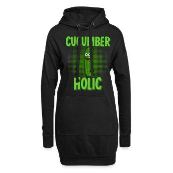 Gurke Gemüse Gärtner Saure Gurken - Hoodie-Kleid - Schwarz - Vorne