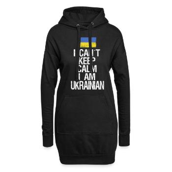 I can not Keep Calm I am Ukrainer - Hoodie-Kleid - Schwarz - Vorne