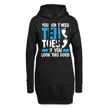 Toe Amputee Look this good Amputated Toe Survivor - Hoodie-Kleid - Schwarz - Vorne