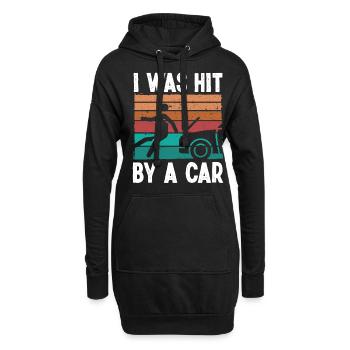 Amputated Leg Survivor hit by a Car Leg Amputee - Hoodie Dress - black - Front
