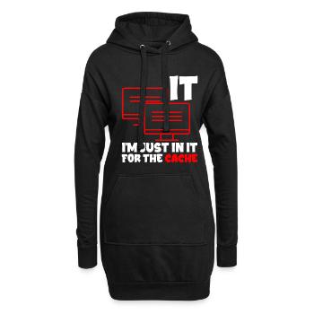 Je suis juste dedans pour le cache 2 - Sweat-shirt à capuche long Femme - noir - Devant