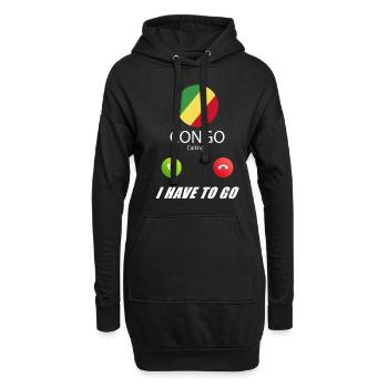 Le Congo qualifie de slogan les drapeaux lusiger - Sweat-shirt à capuche long Femme - noir - Devant