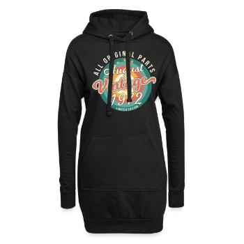 50. Jahrestag August 1972 - Hoodie-Kleid - Schwarz - Vorne