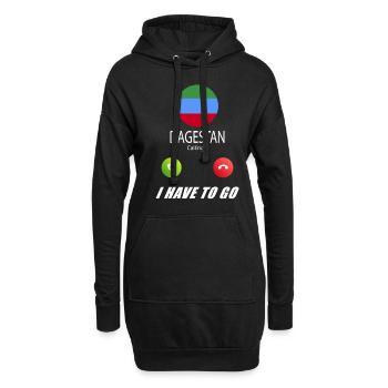 Le Daghestan appelle les drapeaux lusiger en disant - Sweat-shirt à capuche long Femme - noir - Devant