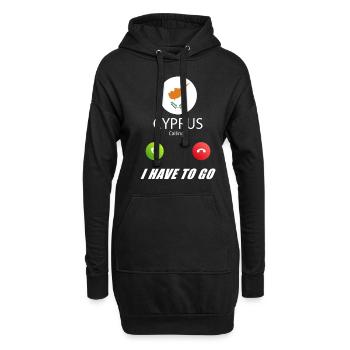 Zypern ruft an Lusiger Flaggen Spruch - Hoodie-Kleid - Schwarz - Vorne