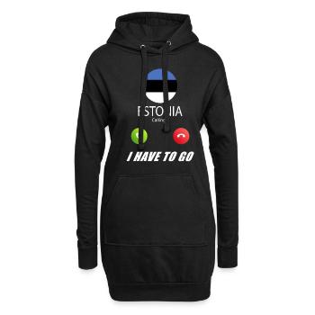 Estland ruft an Lusiger Flaggen Spruch - Hoodie-Kleid - Schwarz - Vorne