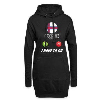 Les îles Féroé appellent les drapeaux lusiger en disant - Sweat-shirt à capuche long Femme - noir - Devant