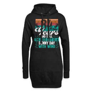 34 Year Old Kitesurfer Kiteboarding 34 Birthday - Hoodie-Kleid - Schwarz - Vorne