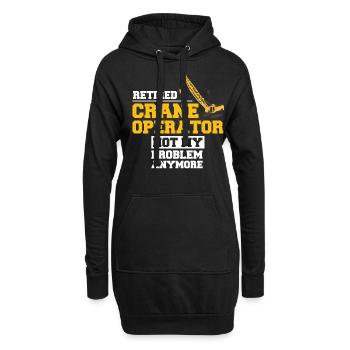 Formation de grutier Ouvrier de la construction Tour de grue - Sweat-shirt à capuche long Femme - noir - Devant