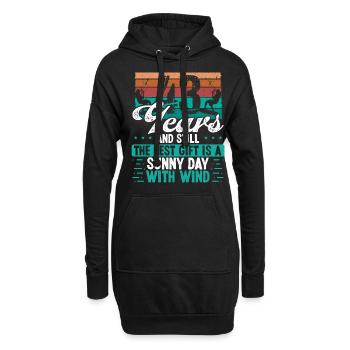 43 Year Old Kitesurfer Kiteboarding 43 Birthday - Hoodie-Kleid - Schwarz - Vorne
