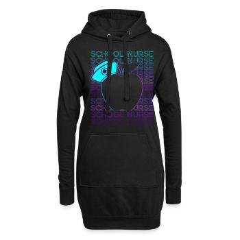 Schulkrankenschwester Retro - Hoodie-Kleid - Schwarz - Vorne