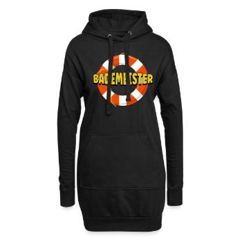 Rettungsschwimmer Bademeister - Hoodie-Kleid - Schwarz - Vorne