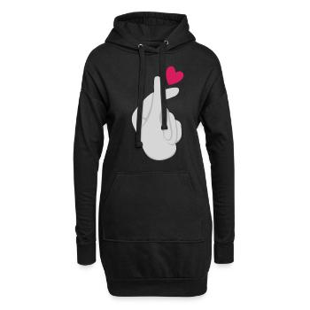 K-Pop K-Drama Musique pop coréenne - Sweat-shirt à capuche long Femme - noir - Devant