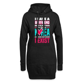 K-Pop K-Drama Koreanische Popmusik - Hoodie-Kleid - Schwarz - Vorne