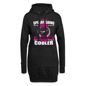 Maman de la pêche sous-marine - Sweat-shirt à capuche long Femme - noir - Devant
