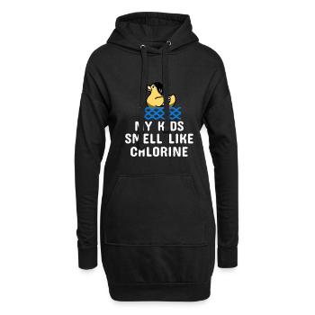 Schwimmen Spruch Lustig My Kids Smell Like - Hoodie-Kleid - Schwarz - Vorne