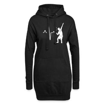Tennis Heartbeat - Sweat-shirt à capuche long Femme - noir - Devant