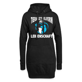 Tierarzthelferin aus Leidenschaft Veterinär TFA - Hoodie-Kleid - Schwarz - Vorne