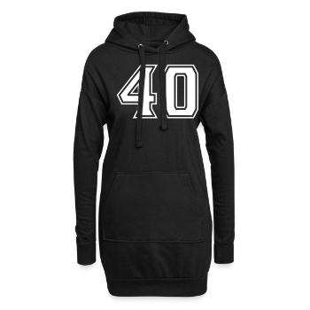Numéro 40 Blanc - Sweat-shirt à capuche long Femme - noir - Devant