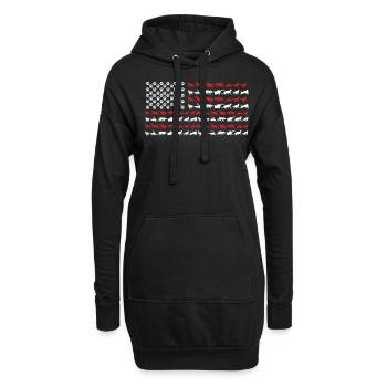 Amoureux des chats, chat, chats - Sweat-shirt à capuche long Femme - noir - Devant