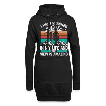 16 Year Old Hiker Mountains Hiking 16 Birthday - Hoodie-Kleid - Schwarz - Vorne