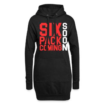 Six Pack à venir 28 - Sweat-shirt à capuche long Femme - noir - Devant