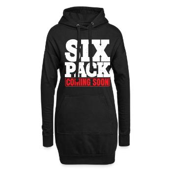 Six Pack Coming Soon 26 - Hoodie-Kleid - Schwarz - Vorne