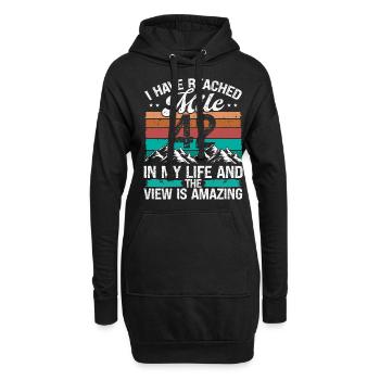 42 Year Old Hiker Mountains Hiking 42 Birthday - Hoodie-Kleid - Schwarz - Vorne
