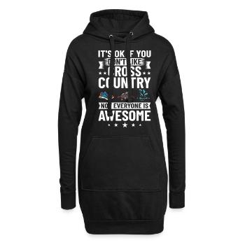 Cross Country Running Crosslauf Geländelauf Laufen - Hoodie-Kleid - Schwarz - Vorne