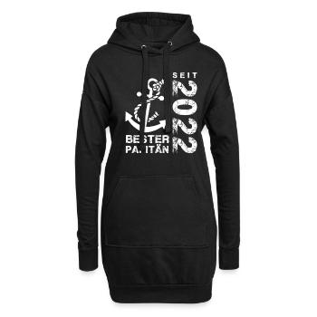 Papitän seit 2022 - Hoodie-Kleid - Schwarz - Vorne