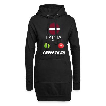 La Lettonie qualifie de slogan les drapeaux lusiger - Sweat-shirt à capuche long Femme - noir - Devant