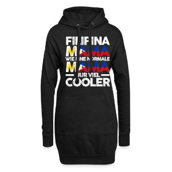 Filipina Philippinenische Mama Philippinen Mutter - Hoodie-Kleid - Schwarz - Vorne