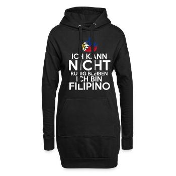 Philippinen Filipino Philippinisches - Hoodie-Kleid - Schwarz - Vorne