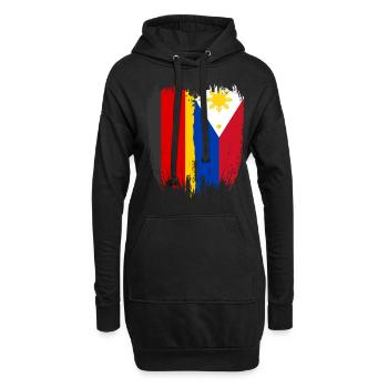 Allemagne Drapeau Philippines - Sweat-shirt à capuche long Femme - noir - Devant