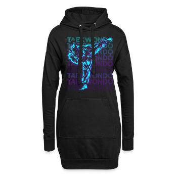 Taekwondo Koreanische Kampfsportarten Retro - Hoodie-Kleid - Schwarz - Vorne