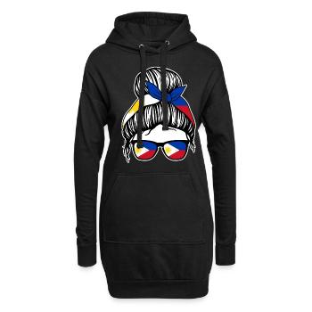 Filipino Philippine Philippines - Sweat-shirt à capuche long Femme - noir - Devant
