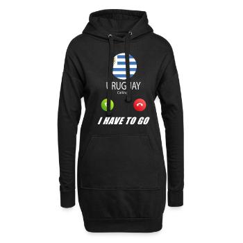 L’Uruguay appelle les drapeaux lusiger en disant - Sweat-shirt à capuche long Femme - noir - Devant