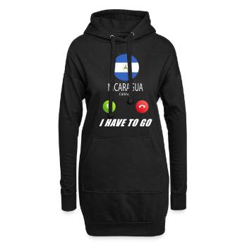 Nicaragua ruft an Lusiger Flaggen Spruch - Hoodie-Kleid - Schwarz - Vorne