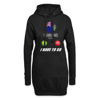Pitcairninseln ruft an Lusiger Flaggen Spruch - Hoodie-Kleid - Schwarz - Vorne