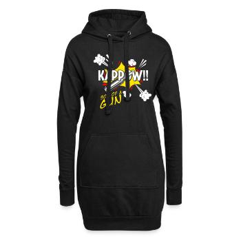 Kappow Bullets Gun Explosion Big bang Esthétique - Sweat-shirt à capuche long Femme - noir - Devant