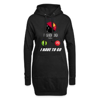 Papua-Neuguinea ruft an Lusiger Flaggen Spruch - Hoodie-Kleid - Schwarz - Vorne